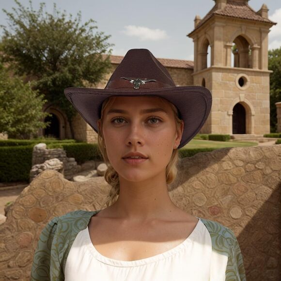 9792 Classic Western Cowboy Cap For Men Womens Wide Brim Fedora Cowgirl Hat main image 7